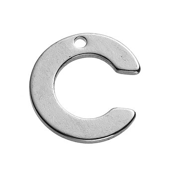 Berlock C bokstav – rostfritt stål 11 mm