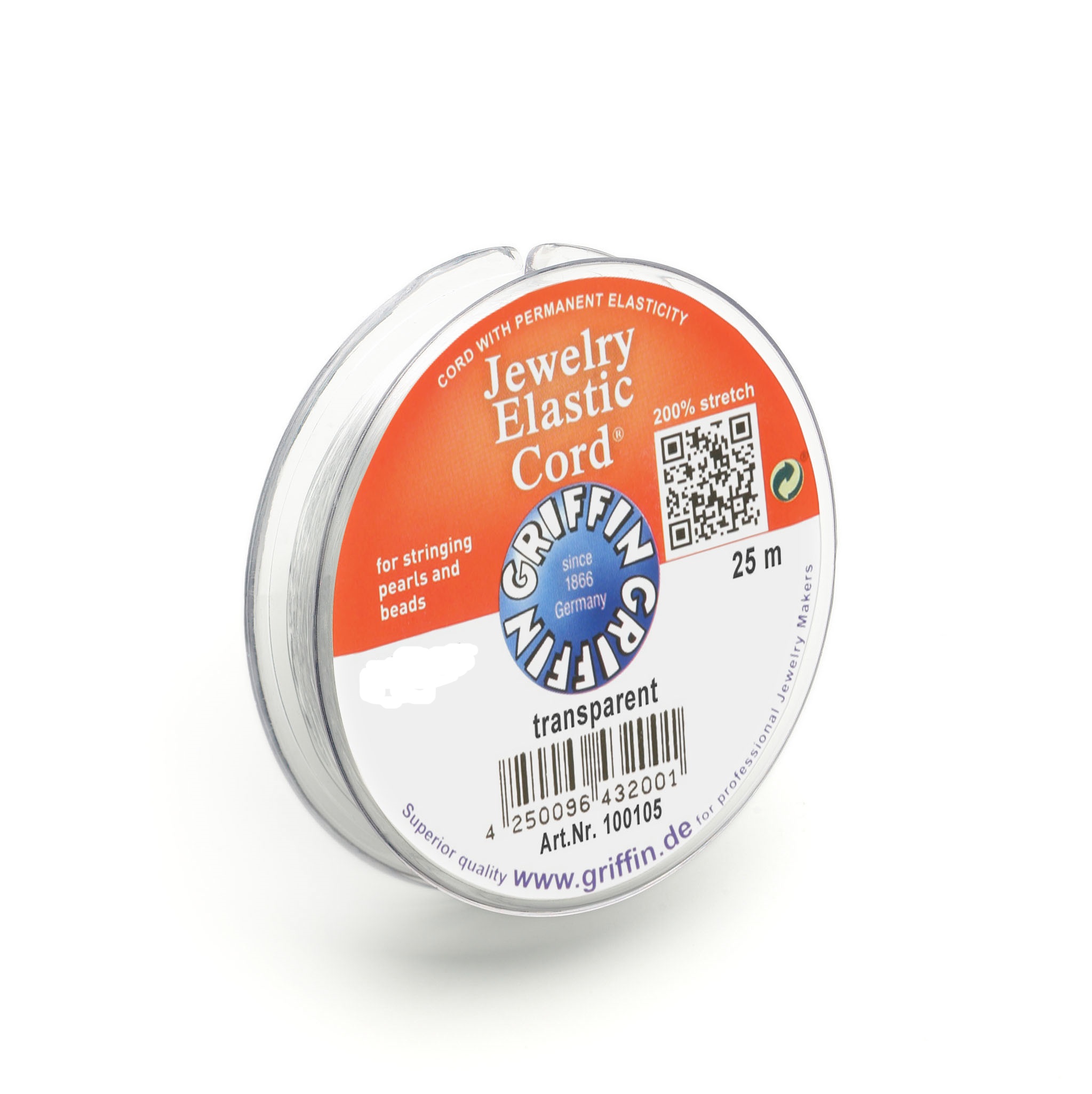 Griffin elastisk 1mm transparent