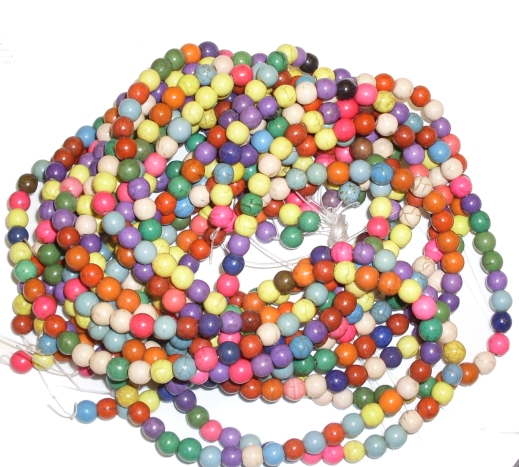 Syntetisk turkos 10mm mix - 3