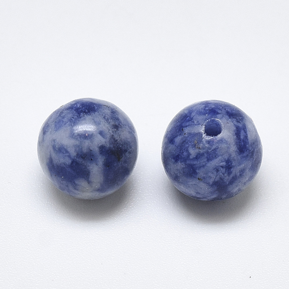 Blåfläckig jaspis halvborrad 10 mm - 2