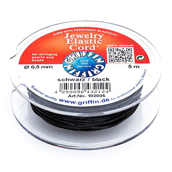 Griffin elastisk 0,5mm svart