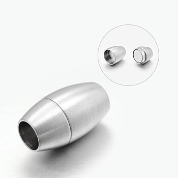 Magnetlås 18 mm mattborstat rostfritt stål