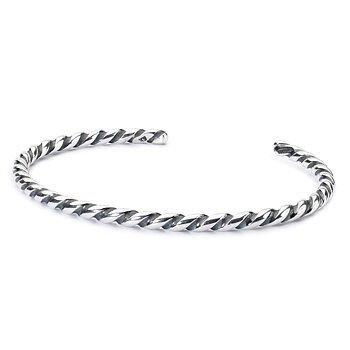 Trollbeads armring vriden silver