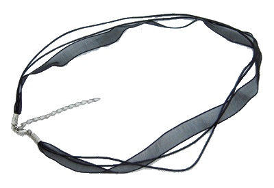 Organzahalsband 5-pack svart
