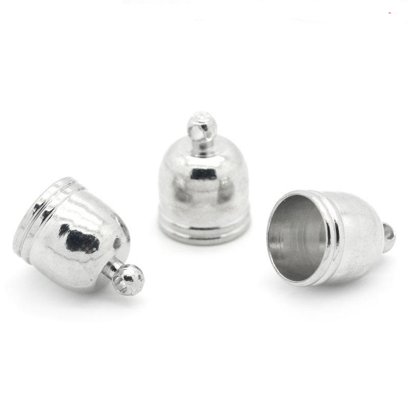 Ändhylsor med ögla 13 mm silverfärg 6 st - 2