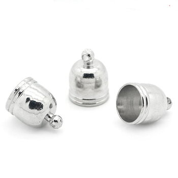 Ändhylsor med ögla 13 mm silverfärg 6 st
