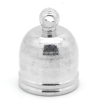 Ändhylsor med ögla 13 mm silverfärg 6 st