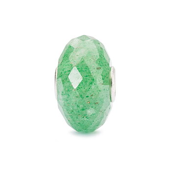 Trollbeads Aventurin grön facetterad stenkula