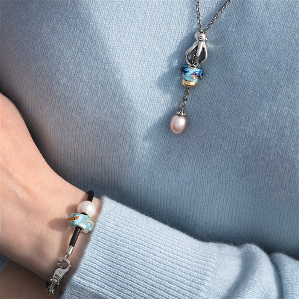 Trollbeads Light Blue Agate stenkula - 2