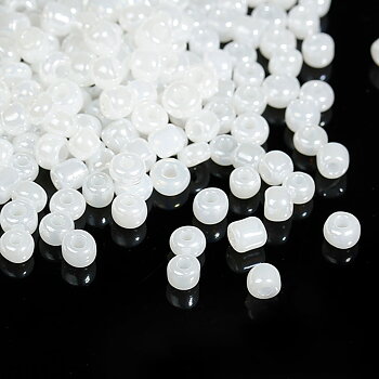 Seedbeads 6/0 vit med pärlglans
