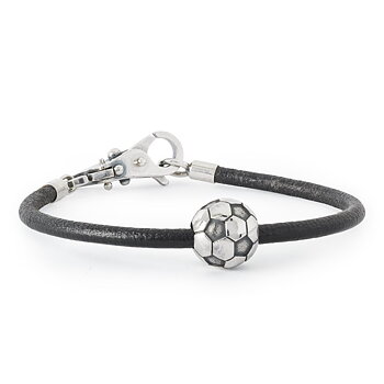 Trollbeads Football Passion Bead silverkula 