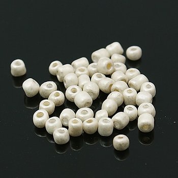 Seedbeads 8/0 vit opak glansig