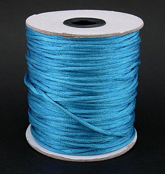 Satinsnöre 2mm rattail turkos 10 meter
