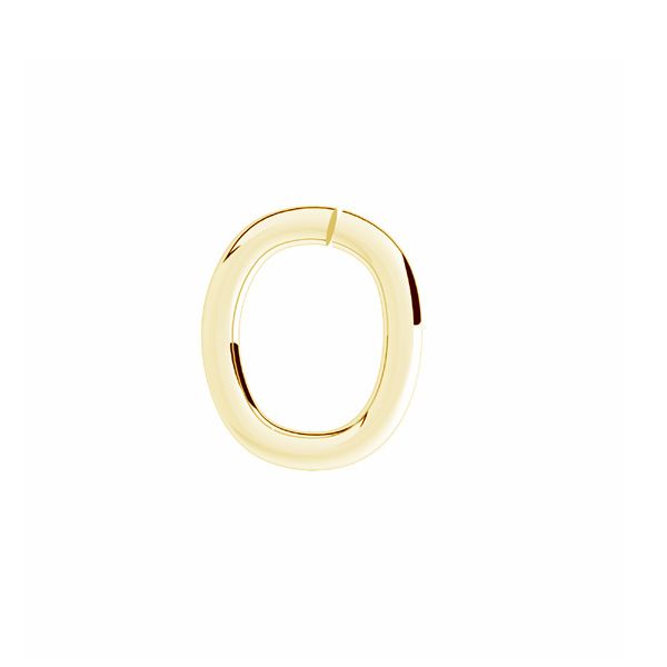 Motring oval sterling silver öppen guld