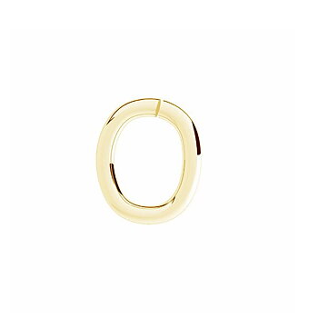 Motring oval sterling silver öppen guld