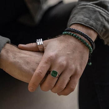 Son of Noa armband flätat matt svart