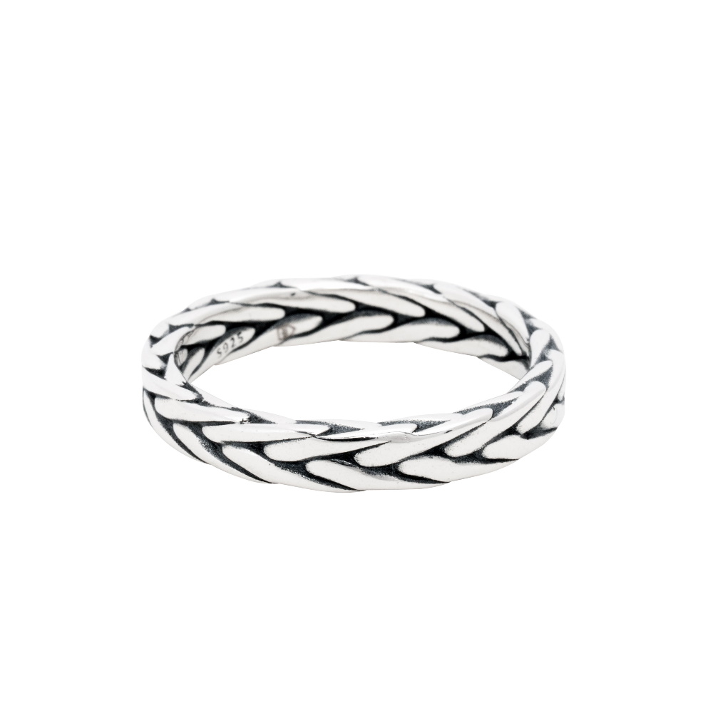 Nobel ring flätad silver