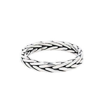 Nobel ring flätad silver