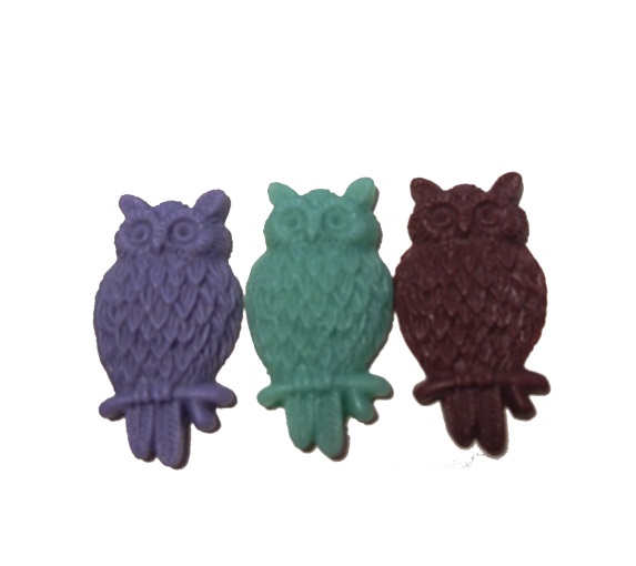 Ugglor i resin lila mix