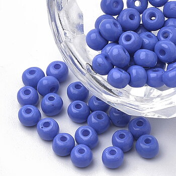 Seedbeads 6/0  mellanblå opak