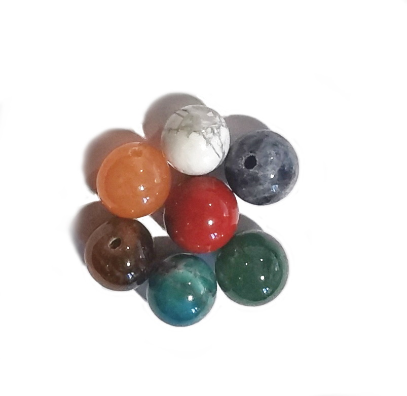 Chakra 7st halvädelstenar kreativitet