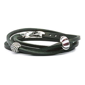 Trollbeads läderarmband svart 