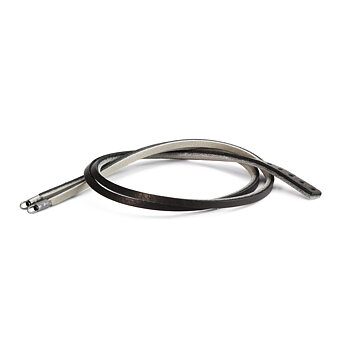 Trollbeads läderarmband svart/grå 
