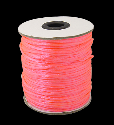 Satinsnöre 2mm rattail hot pink 10 meter