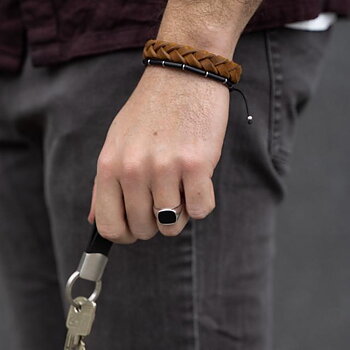Son of Noa armband flätat brunt