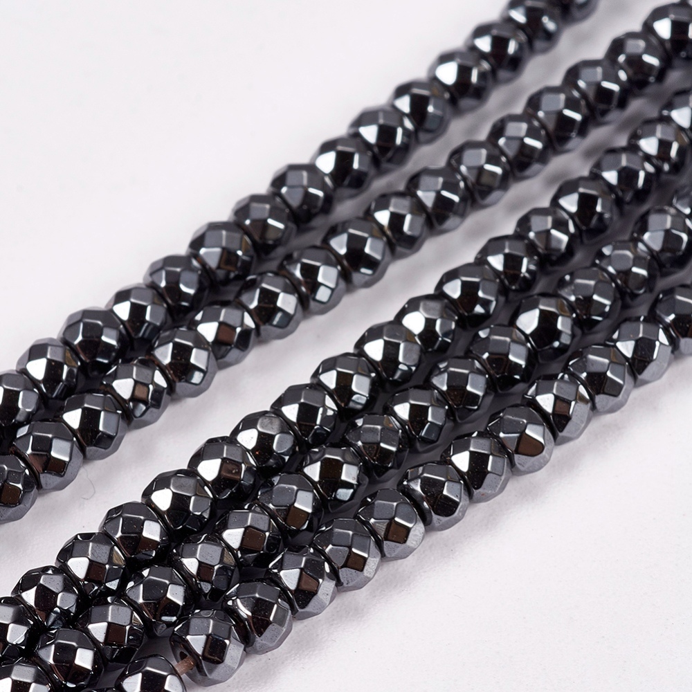 Hematit mini facetterad 3mm halvädelsten - 3