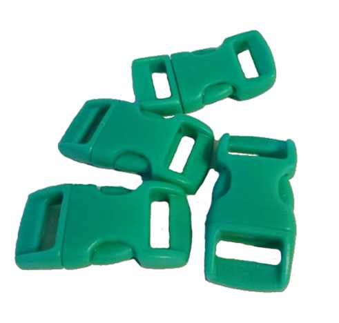 Snäpplås teal till paracord 4st