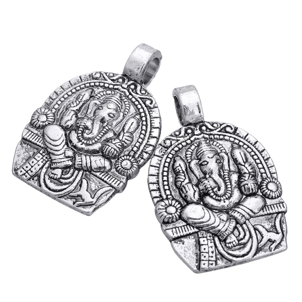 Ganeshaberlock 36 mm silverfärgad