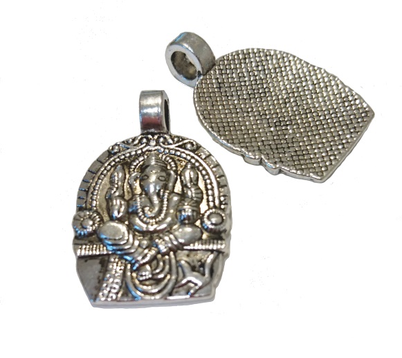 Ganeshaberlock 36 mm silverfärgad - 2