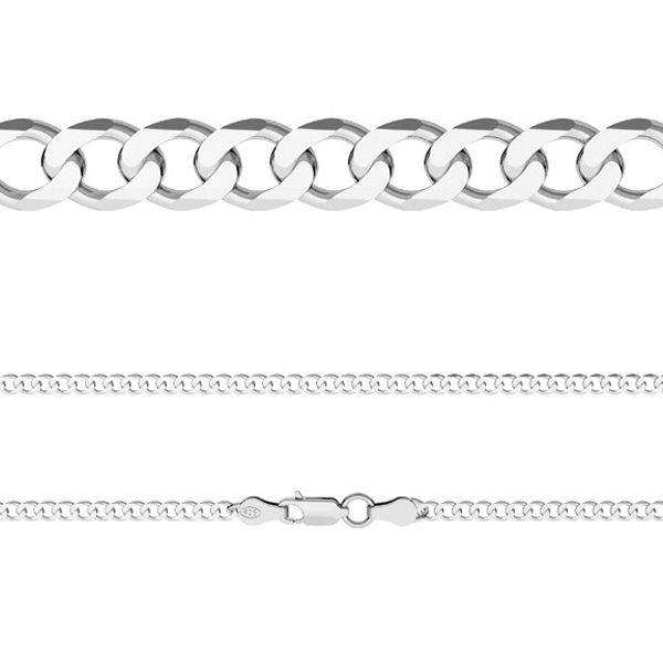 Panzarlänk 2mm 45cm silver