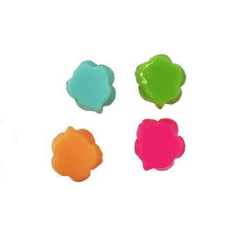 Cabochon blomma resin tropic mix 15 mm 4 st