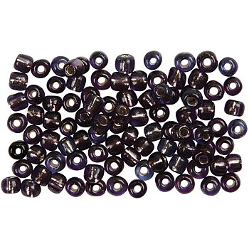 Seedbeads 8/0 mörklila foil