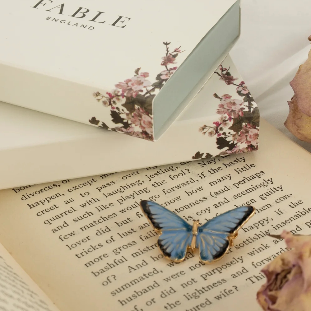 Fable Blue Butterfly brosch - 2
