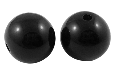 Akrylpärla rund 12 mm svart 25 st