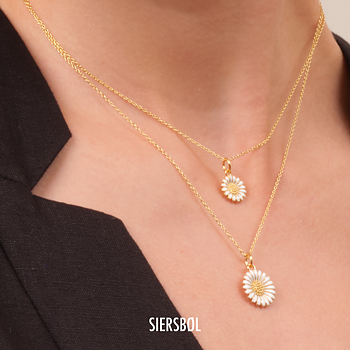 Siersbøl Margerit halsband L guld