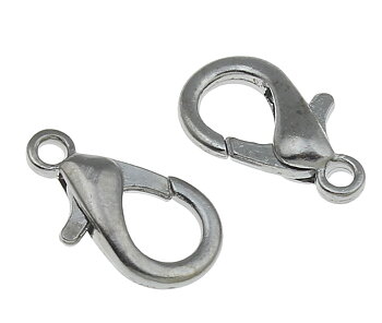 Lobsterlås 19 mm antiksilver 10-pack