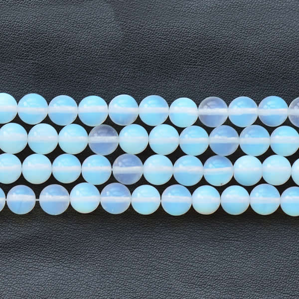 Opalit 8 mm rund hel sträng - 3
