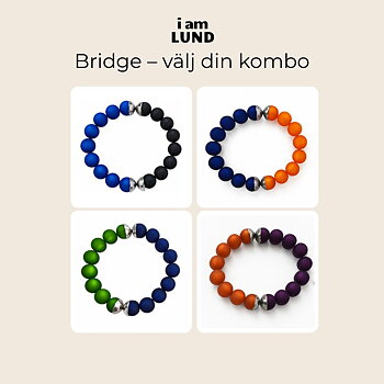 IAMLUND Bridge armband kornblå/svart Gala