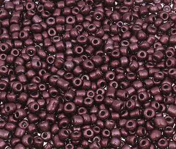 Seedbeads 6/0 metalic mörk lila