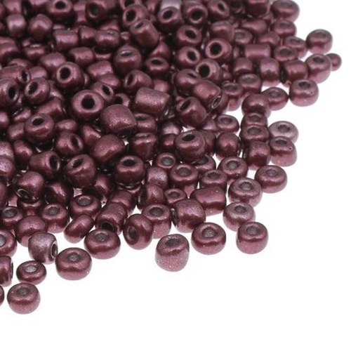 Seedbeads 6/0 metalic mörk lila