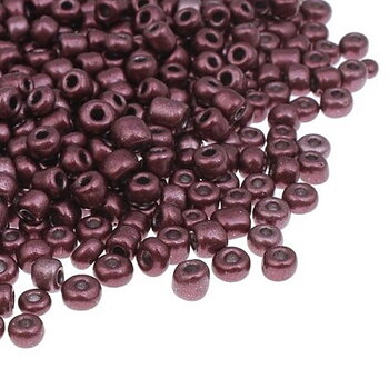 Seedbeads 6/0 metalic mörk lila