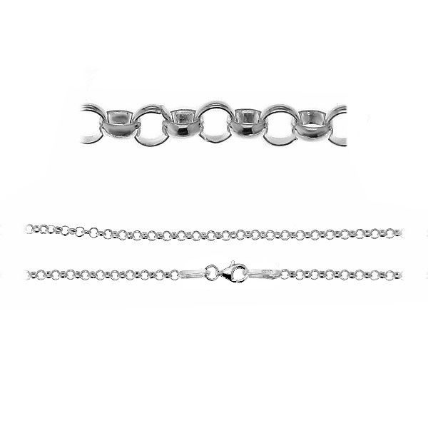 Ärtlänkskedja 45 cm silver - 2
