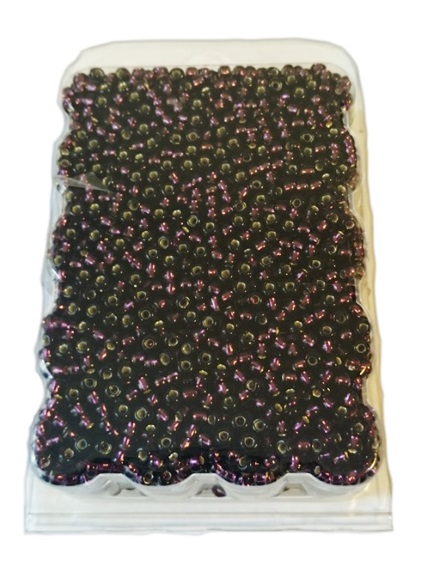 Seedbeads 9/0 silverfoil lila