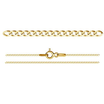 Panzarkedja tunn 42cm guld