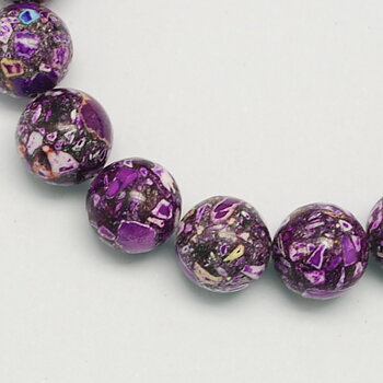 Magnesit 14mm lila mosaik 9st