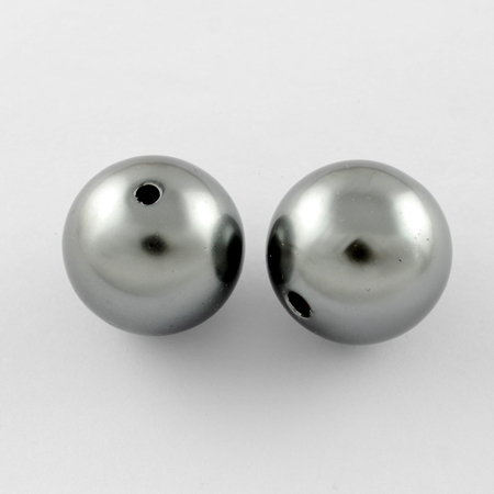 Akrylpärlor 6mm pärlgrå - 2